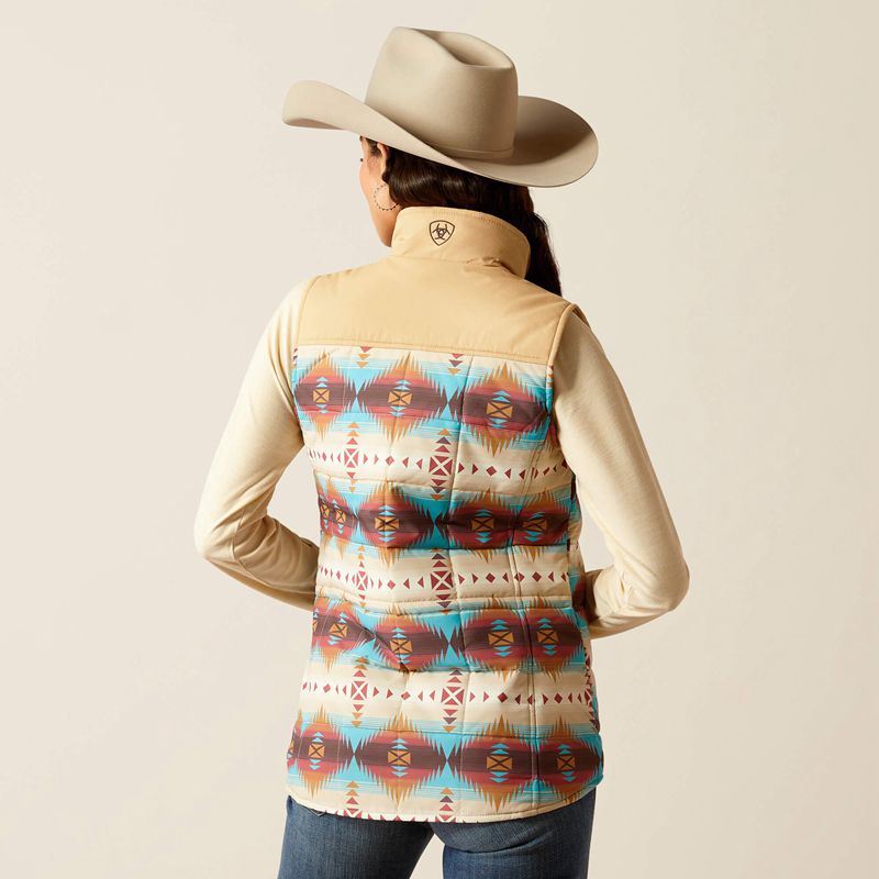 Serrano Southwest Print Ariat Crius Insulated Vest | 45TABZQGN