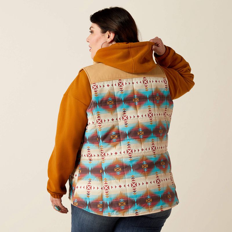 Serrano Southwest Print Ariat Crius Insulated Vest | 45TABZQGN