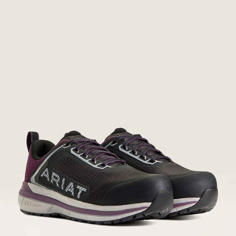 Shadow Purple Ariat Outpace™ Composite Toe Safety Shoe | 52TYGLAHC