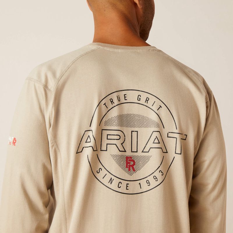 Silver Lining Ariat Fr Air True Grit T-Shirt | 82XENGBDZ