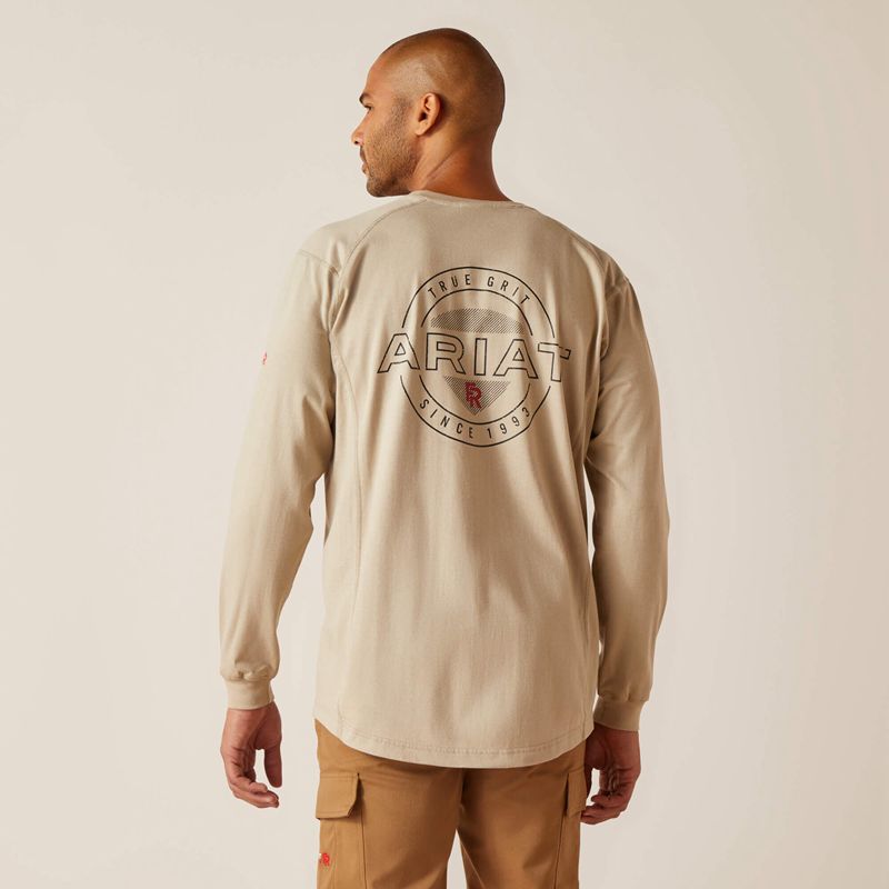 Silver Lining Ariat Fr Air True Grit T-Shirt | 82XENGBDZ