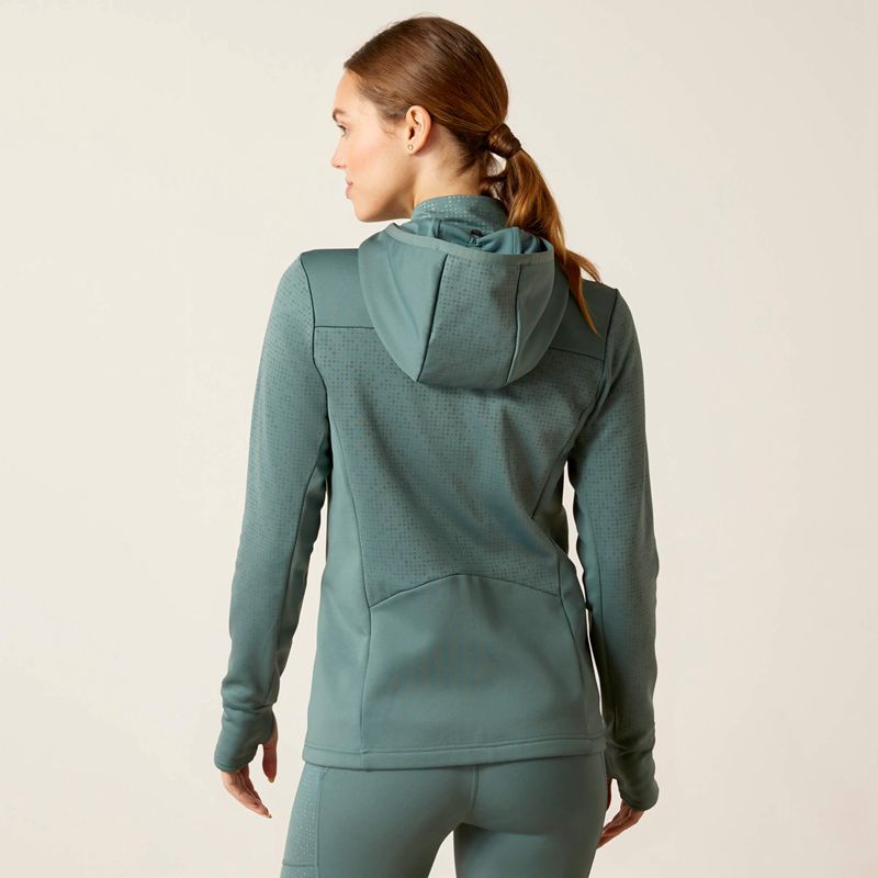 Silver Pine Ariat Lumina Full Zip Hoodie | 85OHXLKAT