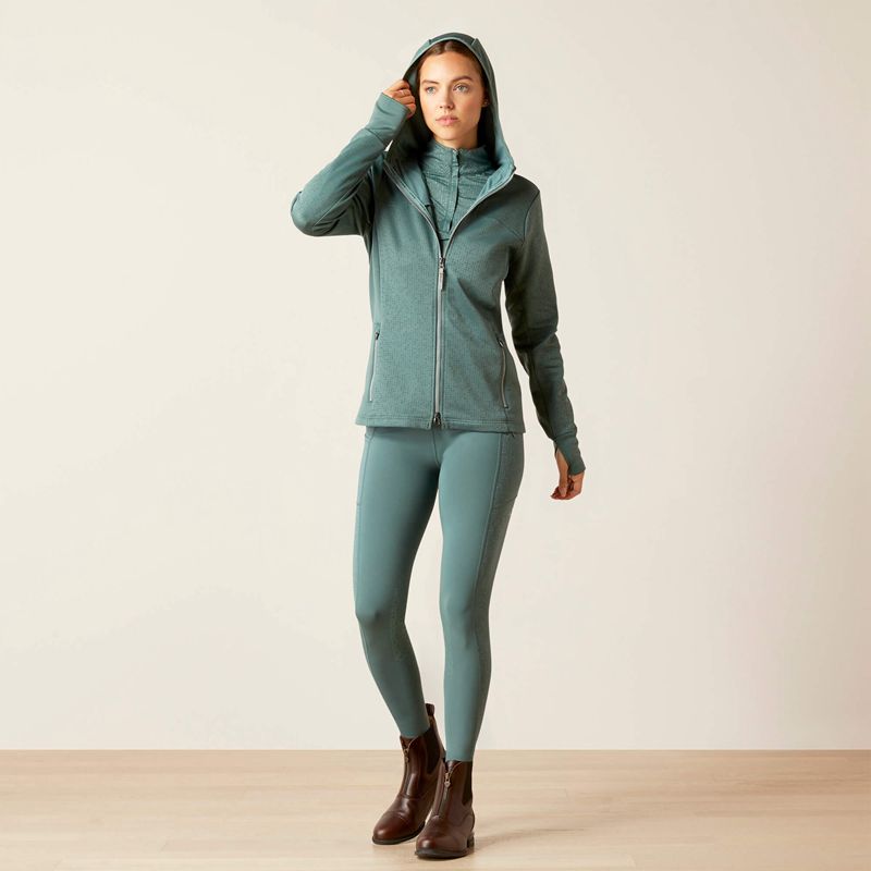 Silver Pine Ariat Lumina Full Zip Hoodie | 85OHXLKAT