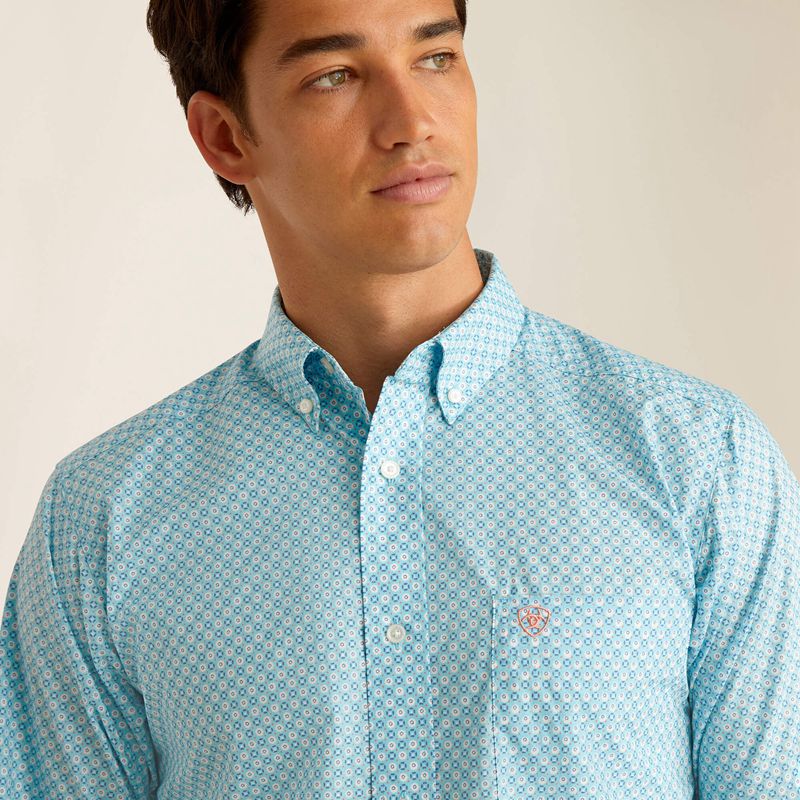 Sky Ariat Kamron Fitted Shirt | 45BWOLFSU