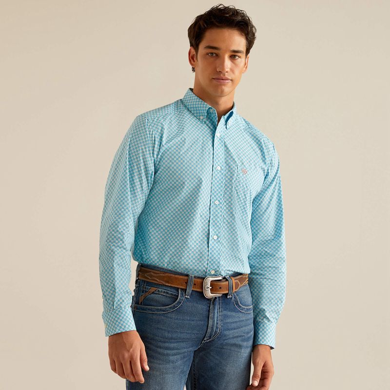 Sky Ariat Kamron Fitted Shirt | 45BWOLFSU