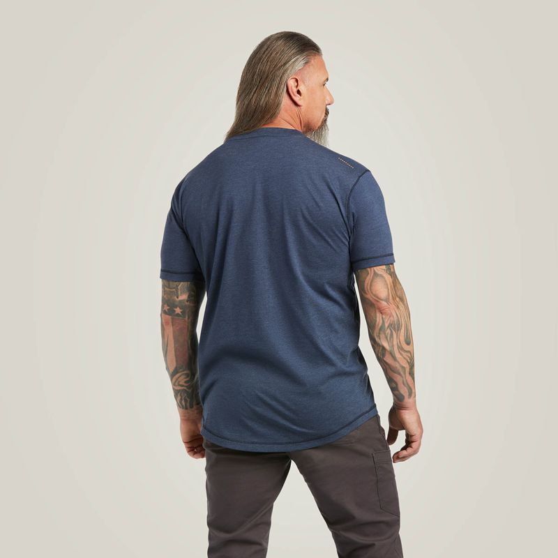 Slate Heather Ariat Rebar Workman T-Shirt | 13YTNMAWJ