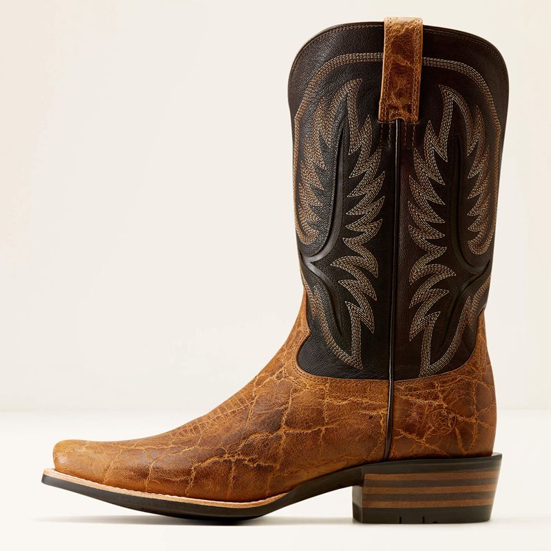 Smoked Tan/Aging Barrel Ariat Stadtler Cowboy Boot | 03KZCAIXE