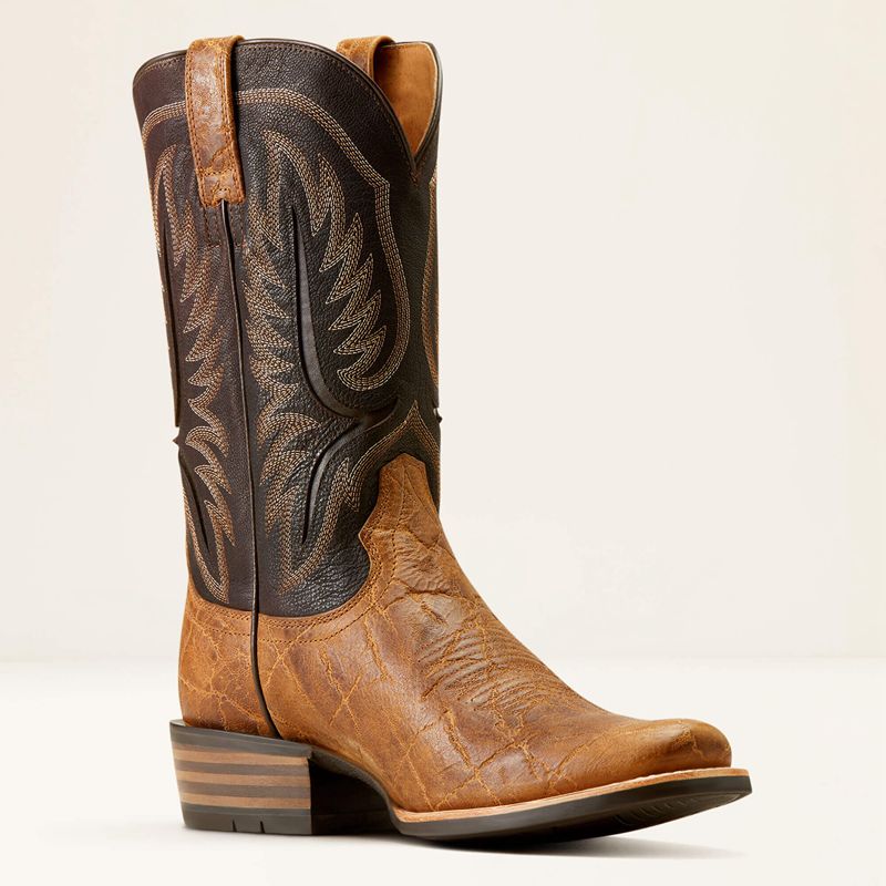 Smoked Tan/Aging Barrel Ariat Stadtler Cowboy Boot | 03KZCAIXE