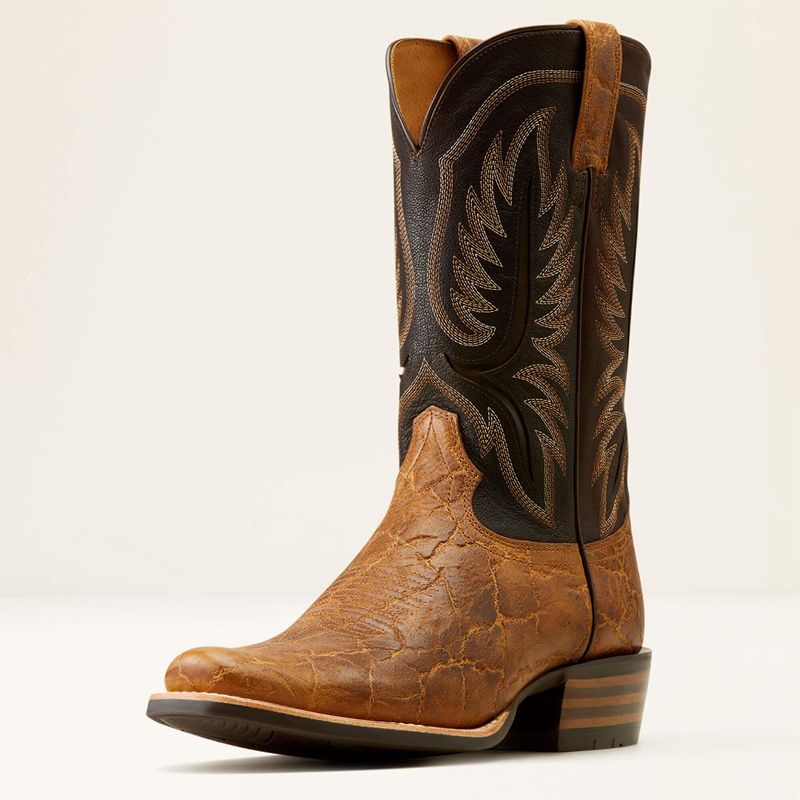 Smoked Tan/Aging Barrel Ariat Stadtler Cowboy Boot | 03KZCAIXE