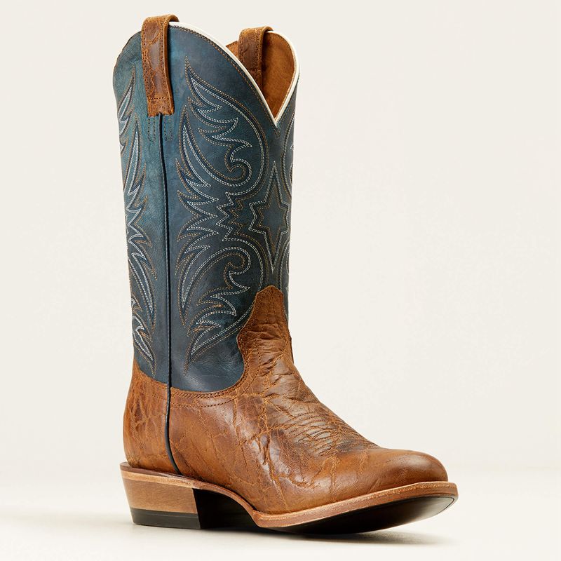 Smokehouse/Ocean Blue Ariat Bankroll Western Boot | 67XCUTREA