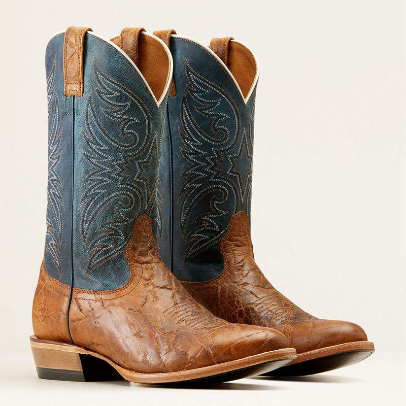 Smokehouse/Ocean Blue Ariat Bankroll Western Boot | 67XCUTREA