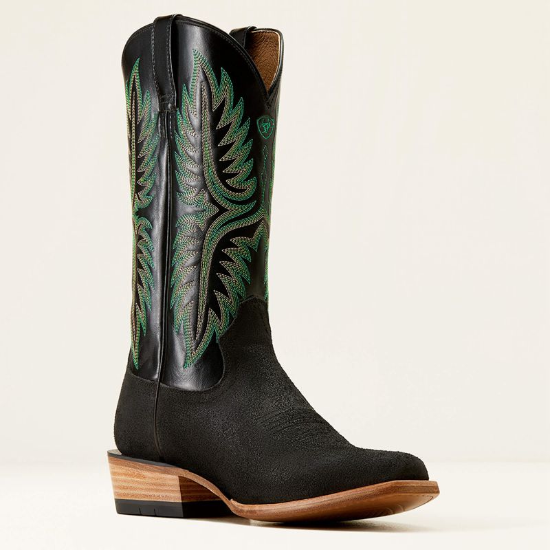 Smokey Roughout/Black Ariat Futurity Rider Cowboy Boot | 42SQPABKV