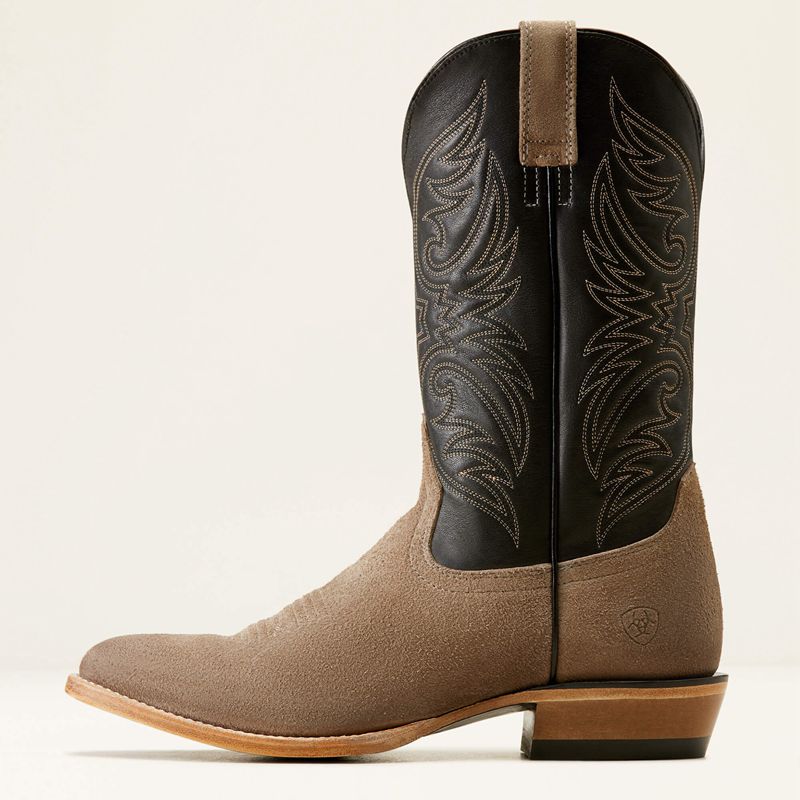 Smokey Roughout/Raven Black Ariat Bankroll Western Boot | 58HPMCFKJ