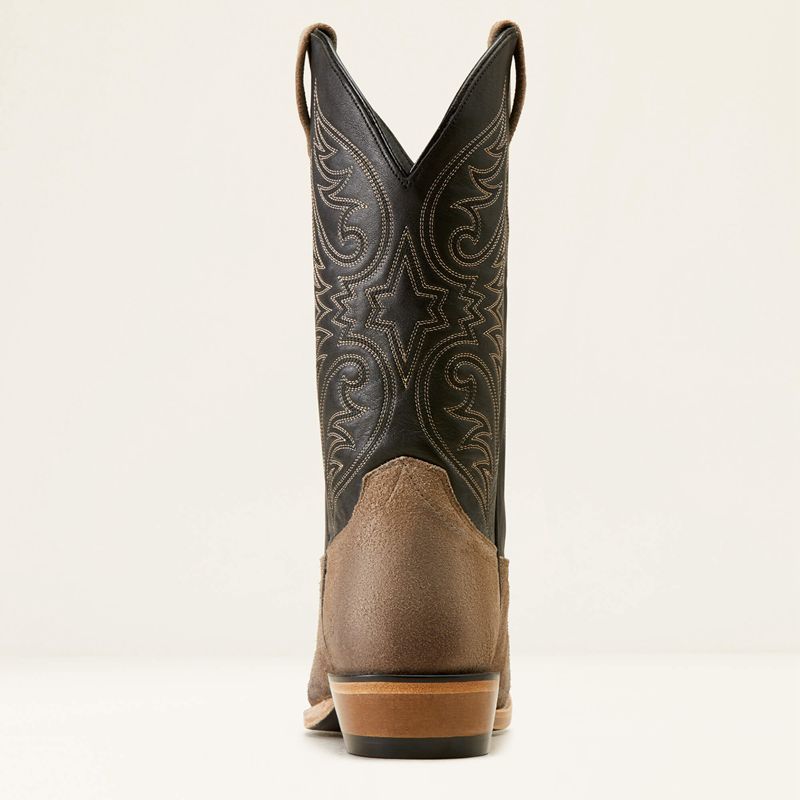 Smokey Roughout/Raven Black Ariat Bankroll Western Boot | 58HPMCFKJ