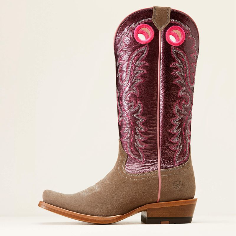 Smokey Roughout Ariat Futurity Boon Western Boot | 98MOTUIJS