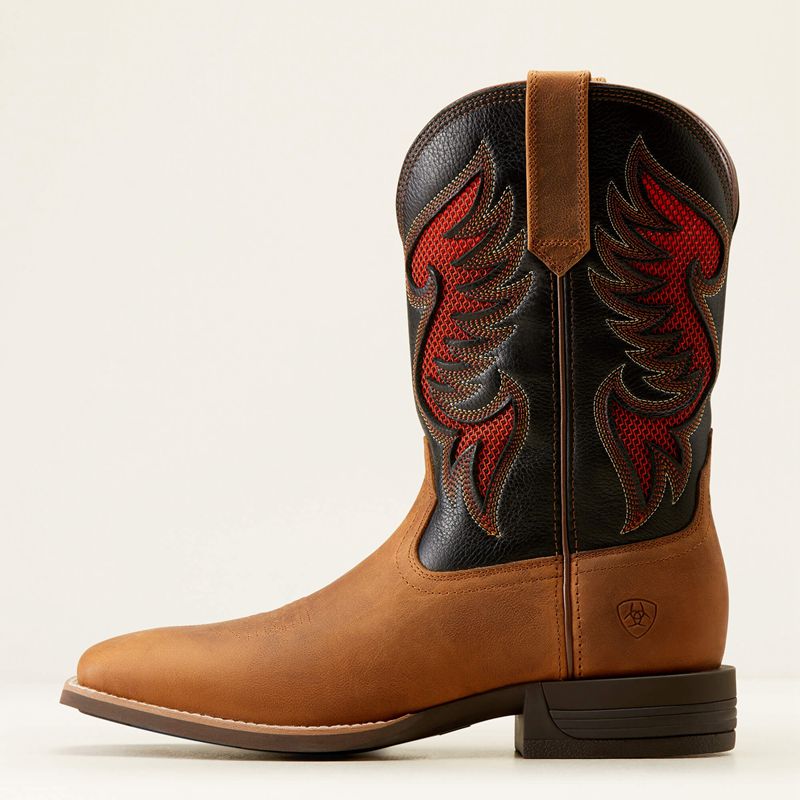 Sorrel Crunch/Black Deertan Ariat Cowpuncher Venttek Cowboy Boot | 72NQAZLFR