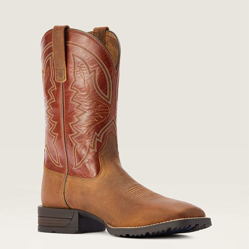 Sorrel Crunch Ariat Hybrid Ranchwork Western Boot | 69JMRUTPI