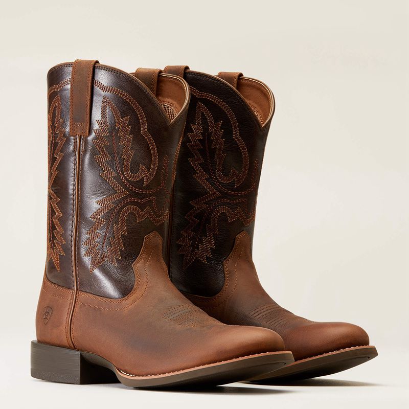 Sorrel Crunch Ariat Sport Stratten Cowboy Boot | 64HDYALER