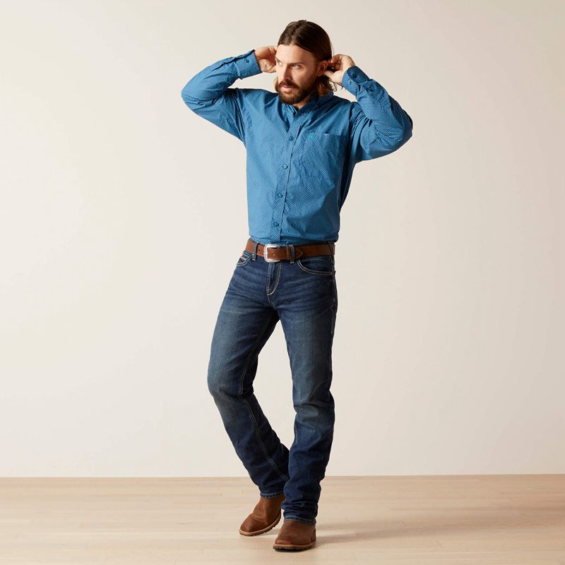 Spellbound Teal Ariat Braxton Classic Fit Shirt | 96AYIJDLO