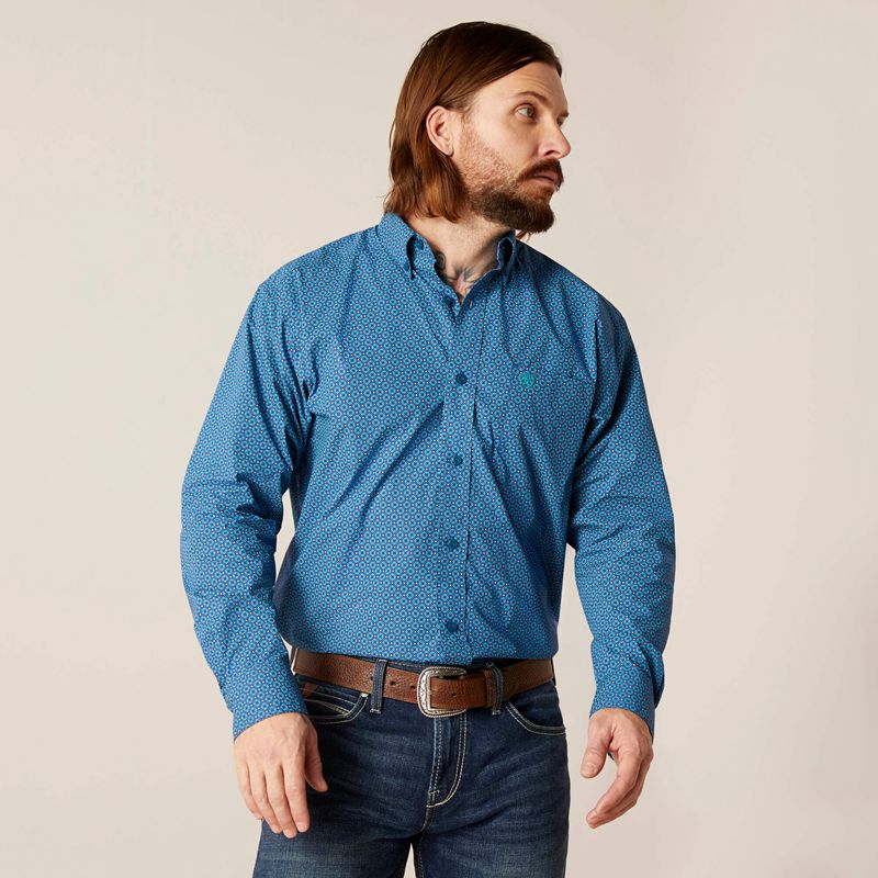 Spellbound Teal Ariat Braxton Classic Fit Shirt | 96AYIJDLO