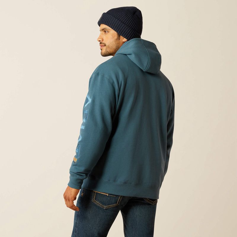 Stargazer/Larkspur Ariat Rebar Graphic Hoodie | 83YKJGSBA