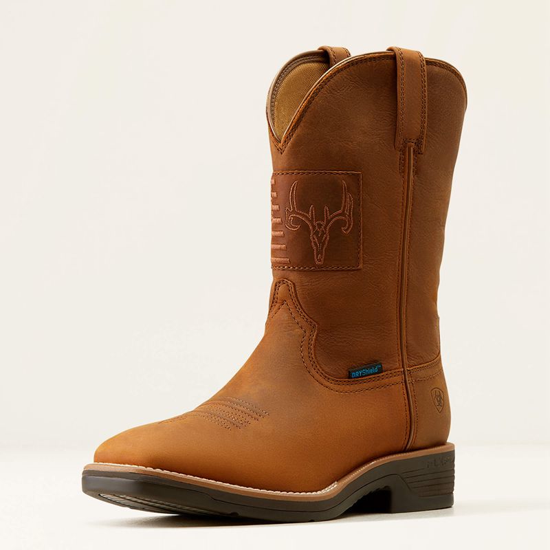 Status Brown Ariat Ridgeback Country Waterproof Cowboy Boot | 21ZRPQMYF