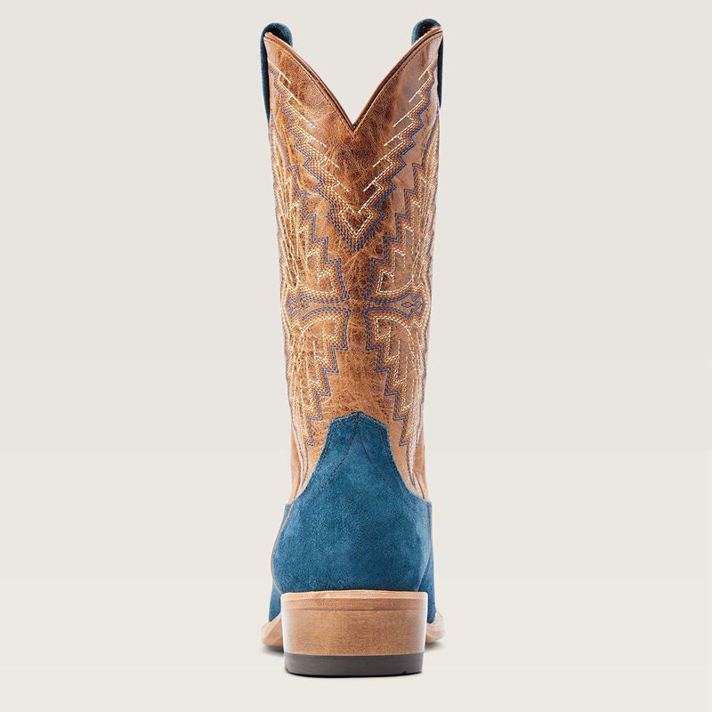 Stone Blue Roughout Ariat Futurity Showman Western Boot | 85IYGMPRB