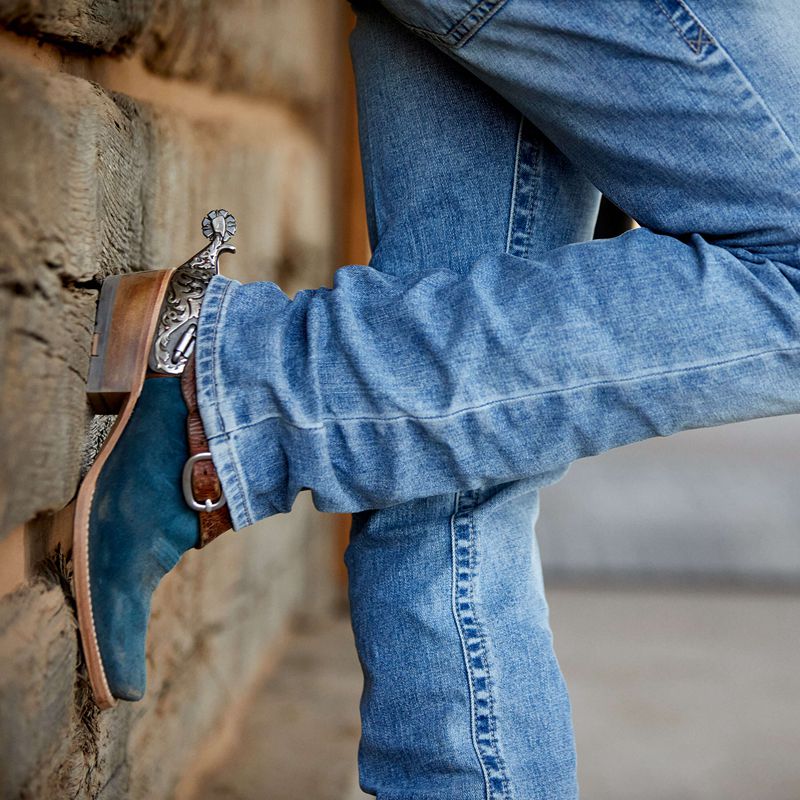 Stone Blue Roughout Ariat Futurity Showman Western Boot | 85IYGMPRB