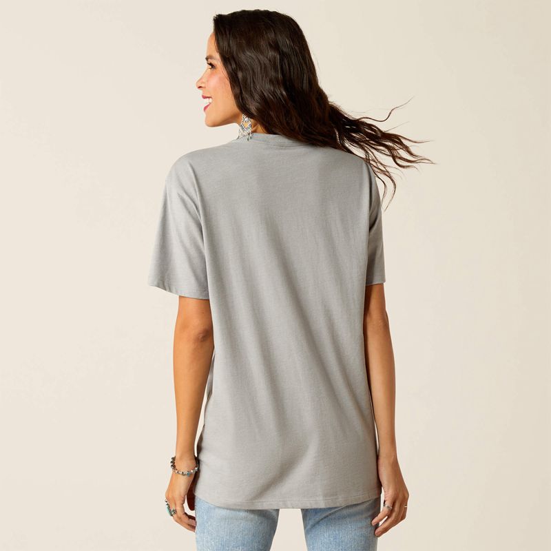 Stone Heather Ariat Day And Night T-Shirt | 18GUOPWBD