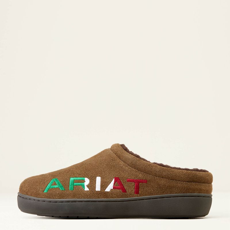 Stone Mexico Ariat Logo Hooded Back Slipper | 16IXSBKRU