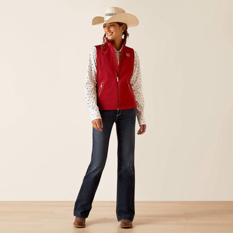 Sun-Dried Tomato Ariat New Team Softshell Vest | 05MFASWCT