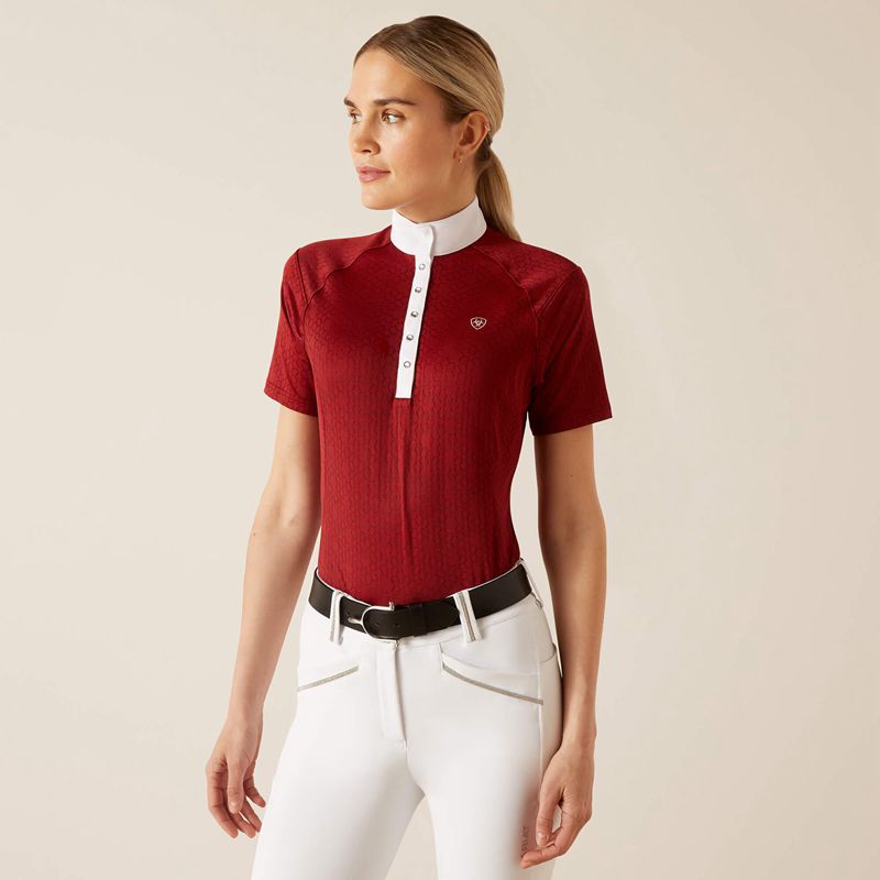 Sun-Dried Tomato Ariat Showstopper 3.0 Show Shirt | 40XDHRLAE