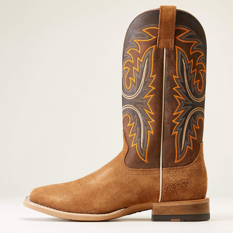 Suntan Roughout Ariat Brushrider Western Boot | 62MVEDWZI