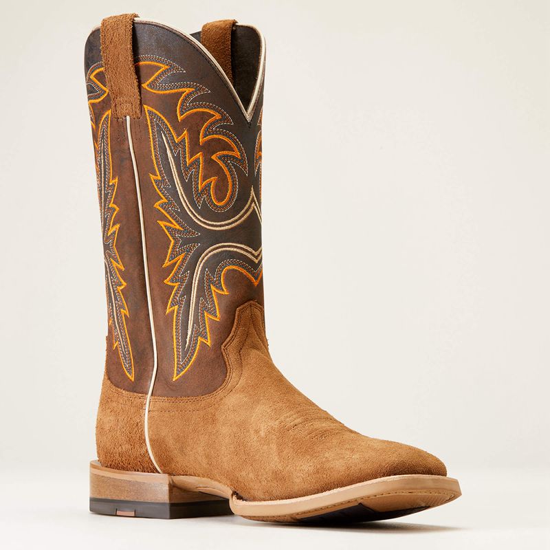 Suntan Roughout Ariat Brushrider Western Boot | 62MVEDWZI