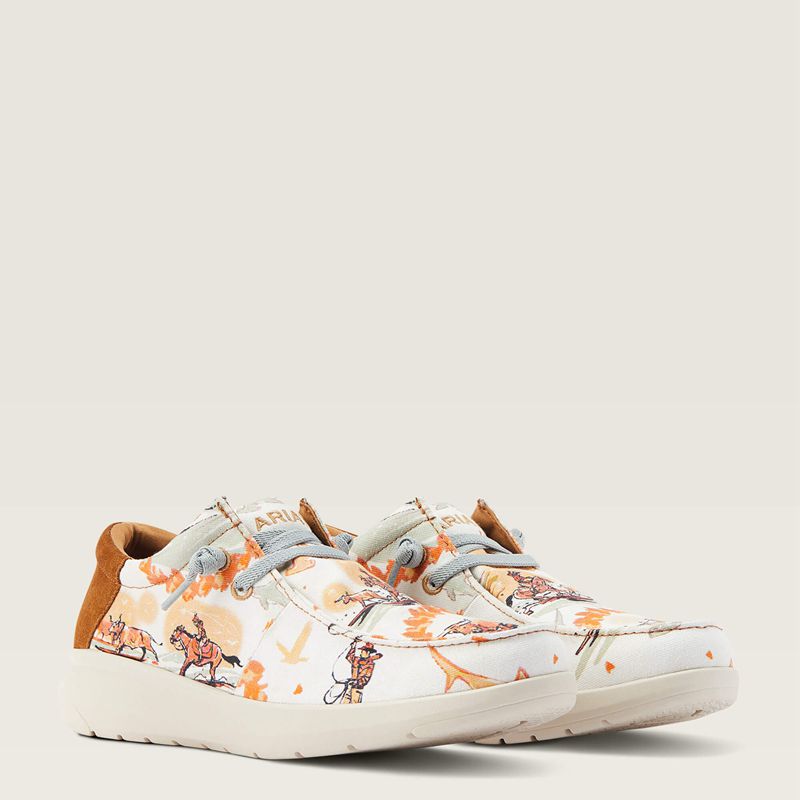 Surfing Longhorn Print Ariat Hilo Western Aloha | 36DCXRWBJ