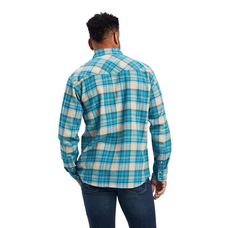 Sylvan Teal Ariat Handley Retro Fit Shirt | 54VXLQHZY