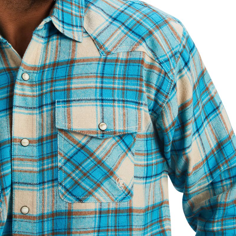 Sylvan Teal Ariat Handley Retro Fit Shirt | 54VXLQHZY