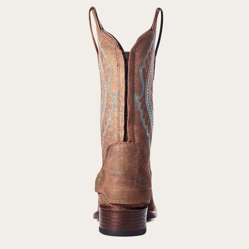 Tack Room Brown Ariat Primetime Ez Zip Western Boot | 54WARZHXK