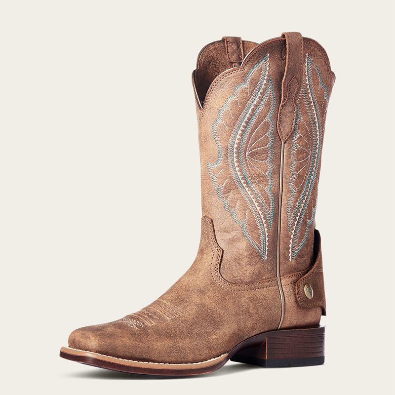 Tack Room Brown Ariat Primetime Ez Zip Western Boot | 54WARZHXK