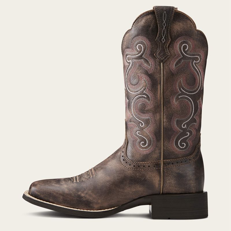 Tack Room Chocolate Ariat Quickdraw Western Boot | 87BHMDJOW