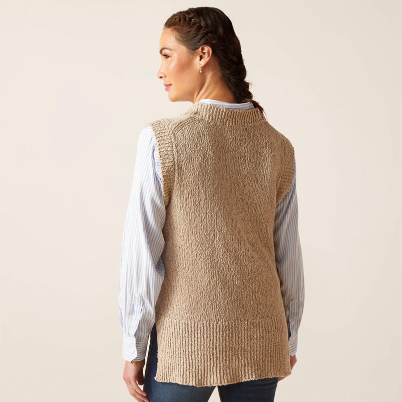 Tan Ariat Bellefonte Vest | 72JPQSXRN