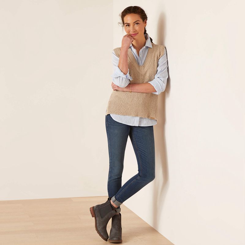 Tan Ariat Bellefonte Vest | 72JPQSXRN