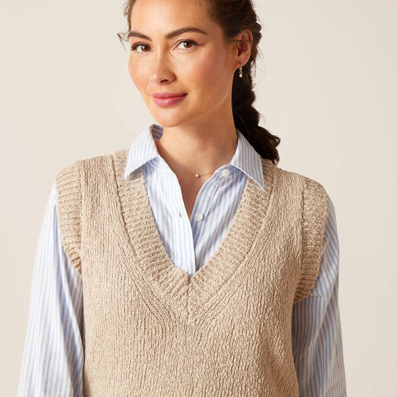 Tan Ariat Bellefonte Vest | 72JPQSXRN