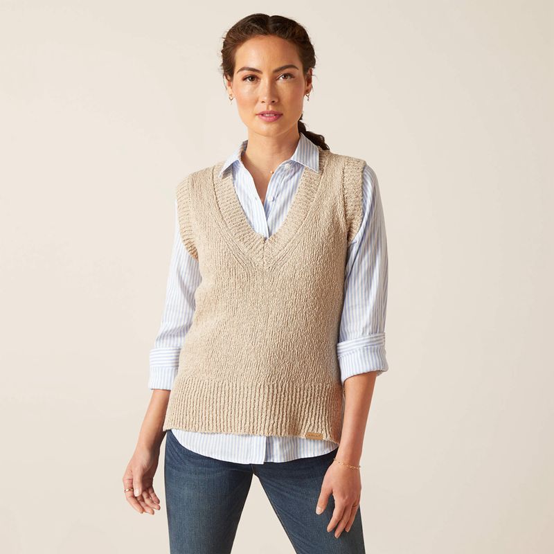 Tan Ariat Bellefonte Vest | 72JPQSXRN