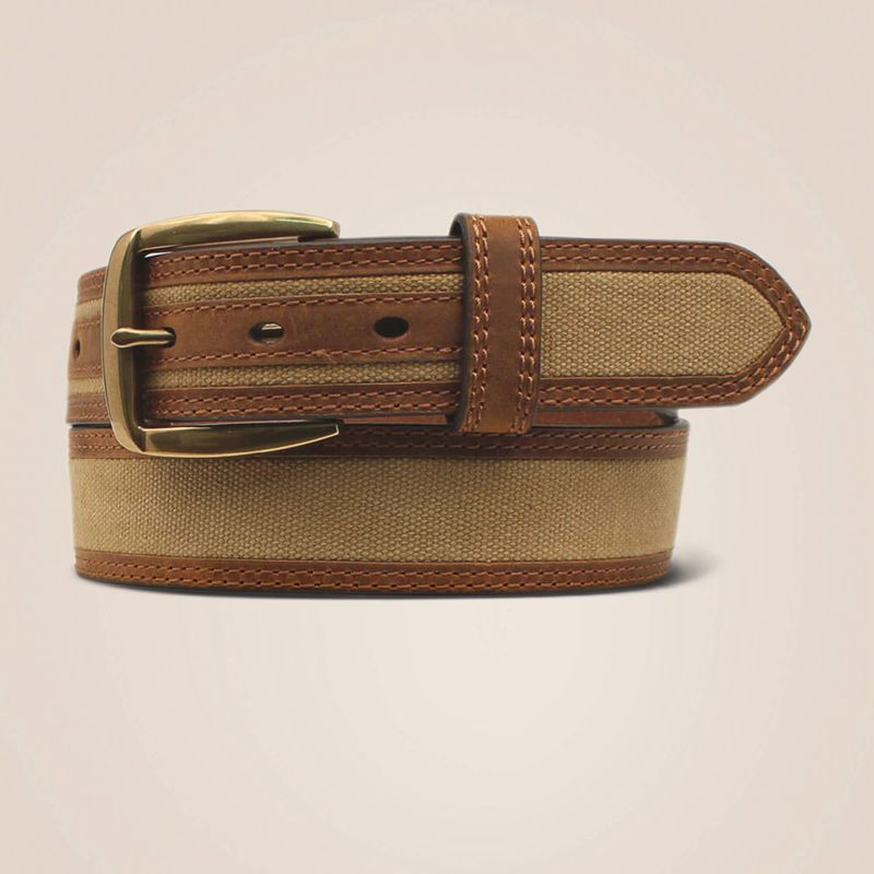 Tan Ariat Canvas Center Belt | 48EVMDHRB