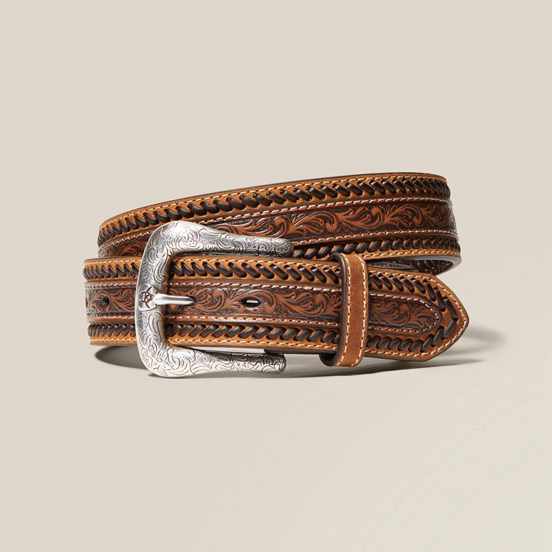 Tan Ariat Filigree Stripe Belt | 27GOUXYNV