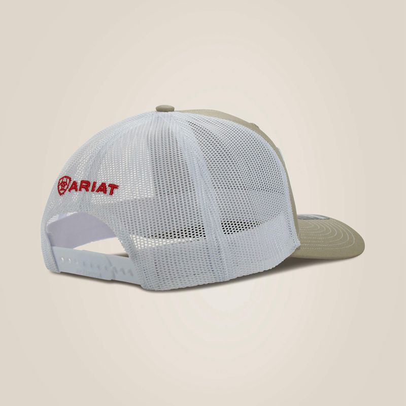 Tan Ariat Usa Flag Patch Logo Cap | 40SMEBGTU