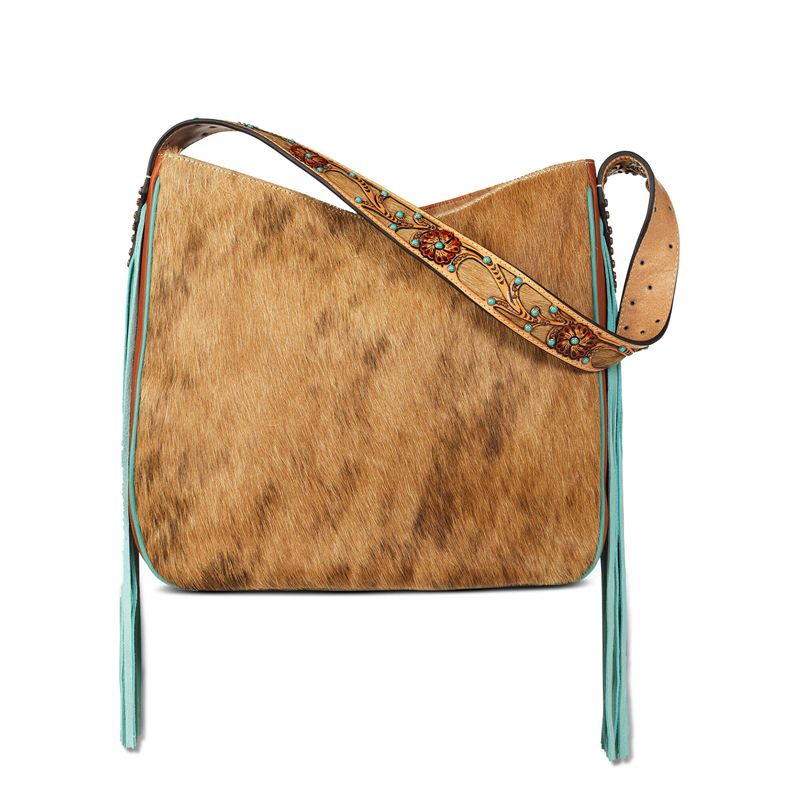 Tan Calf Hair Ariat Lorelei Shoulder Bag | 35YDLGJQW