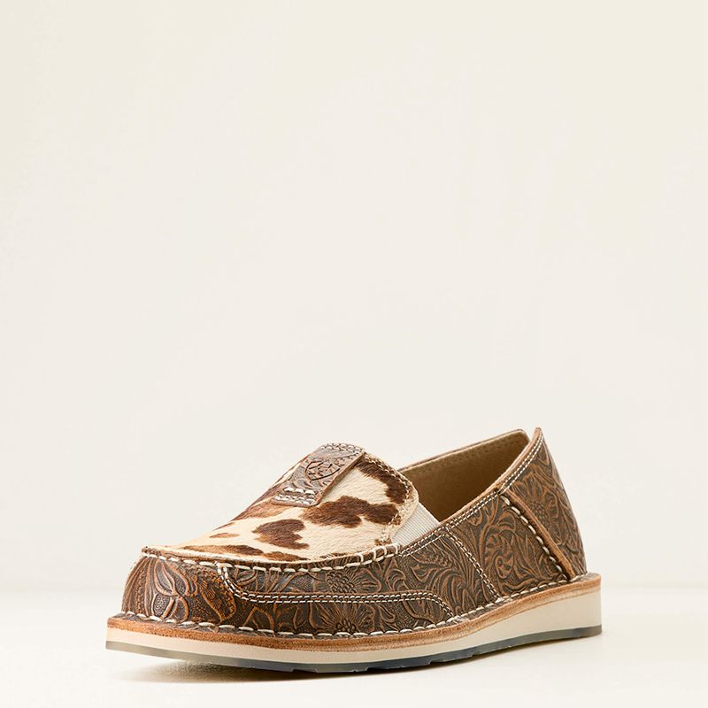 Tan Floral Emboss/Tan And White Brindle Ariat Cruiser | 85YECTXZF