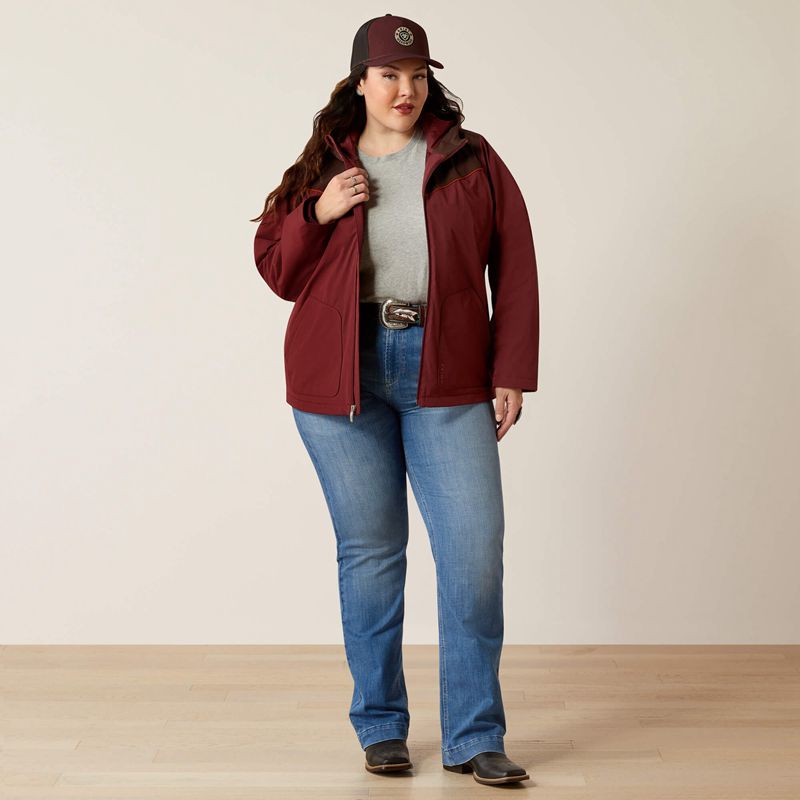 Tawny Port/Chocolate Plum Ariat Pioneer Stretchshell Jacket | 05LEFKNPW